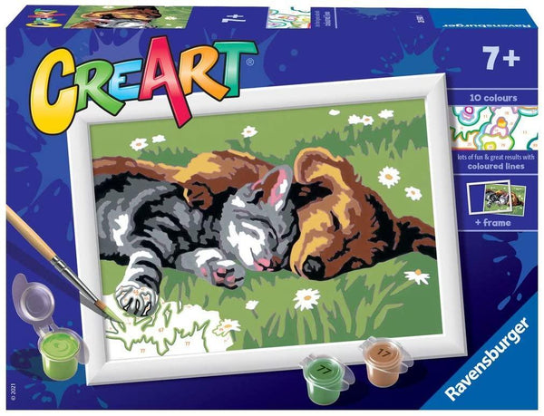 Jogo Criativo RAVENSBURGER Creart Serie D clássico gatinho e seu urso  (Idade Mínima Recomendada: 9 anos)
