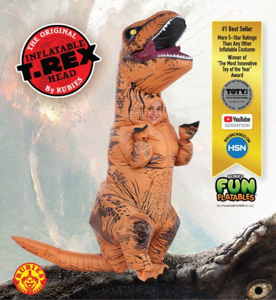 Costume Dinosauro T-Rex Arancione Bambino