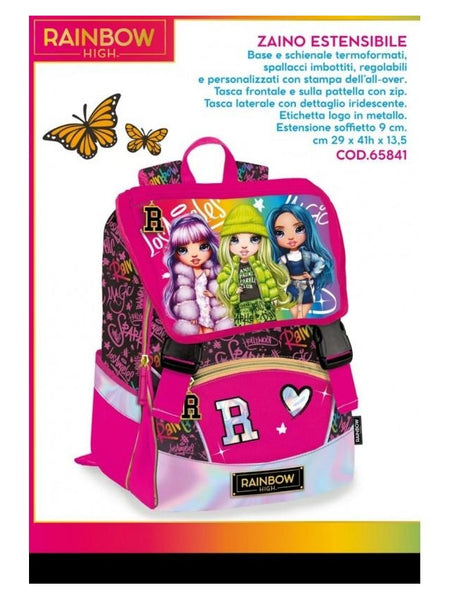 Zaino scuola Rainbow High 