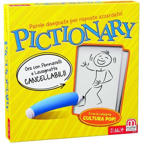 Pictionary - Gioco In Scatola Per Tutta La Famiglia, Disegna E Indovina Le Parole, Lingua Italiana, 8+Anni