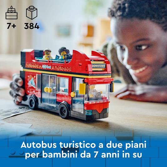 60407 Lego City Great Vehicles Autobus turistico rosso a due piani