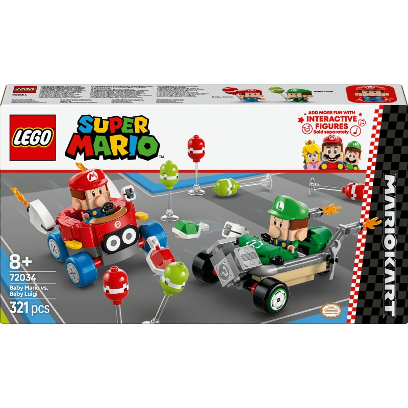 Lego 72034 Mario Kart™: Baby Mario vs Baby Luigi Super Mario