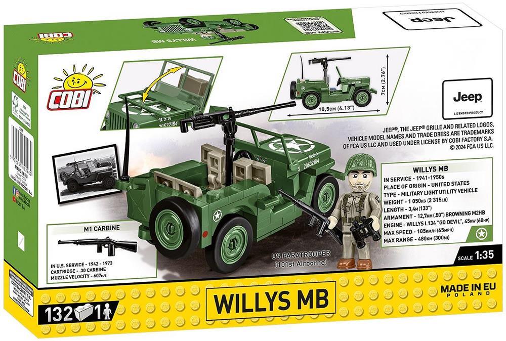 Cobi #2296 Jeep Willys Mb Vehicle