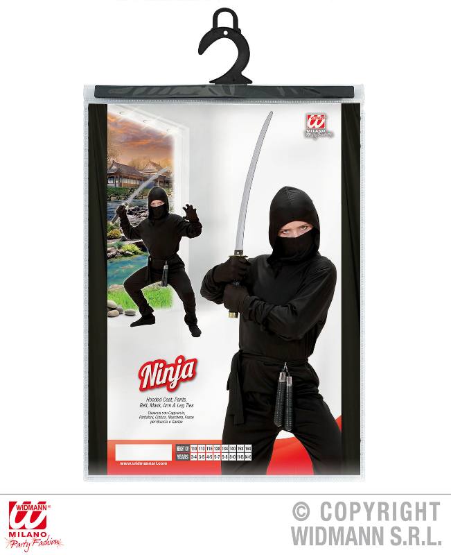 Costume Ninja  (140 Cm / 8-10 Years)