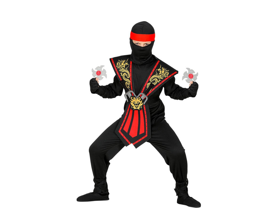 Costume Red Kombat Ninja Con Armi (128 Cm / 5-7 Years)