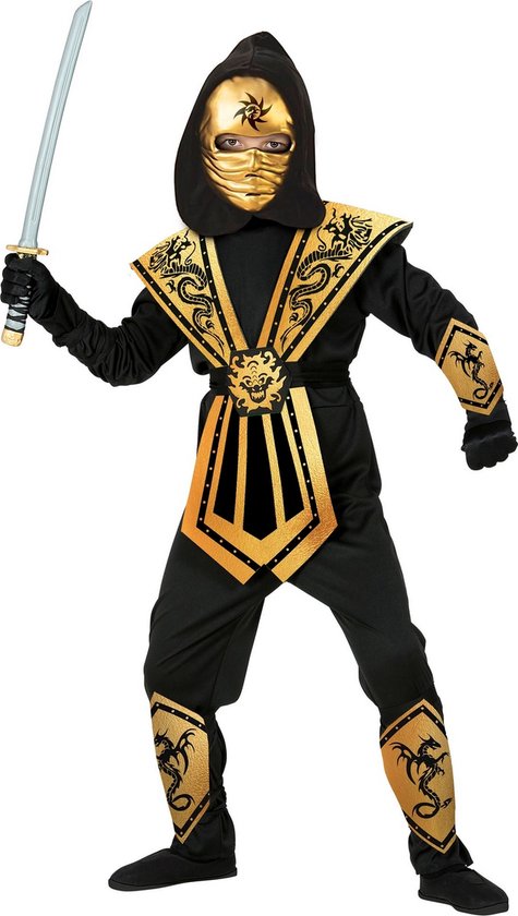 Costume Gold Kombat Ninja (116 Cm / 4-5 Years)