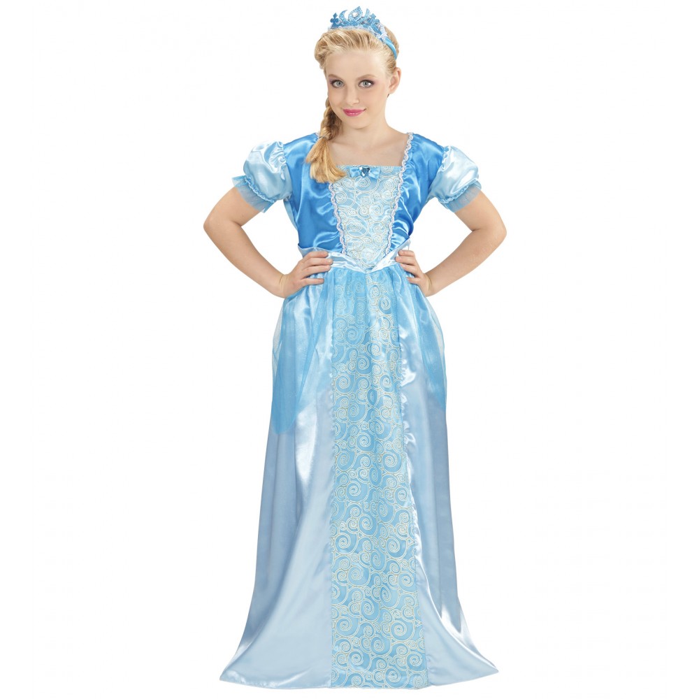 Costume Principessa Delle Nevi (Vestito,Tiara) (104 Cm / 2-3 Years)