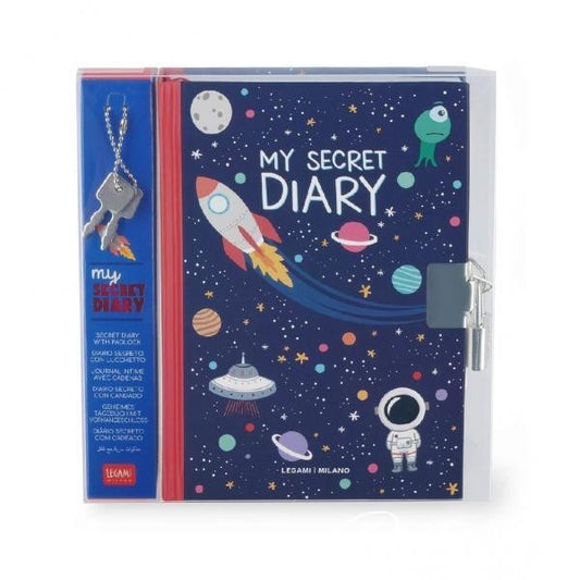 Legami  Secret Diary With Padlock - SPACE