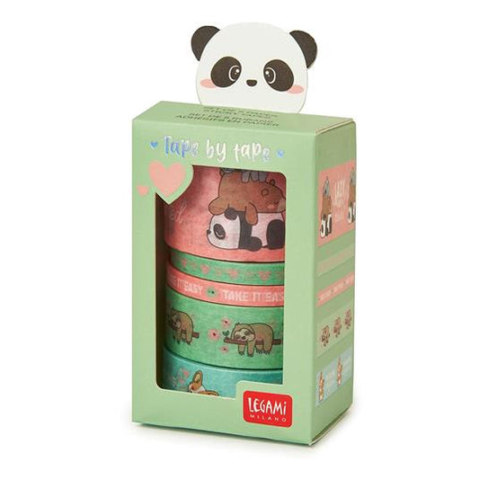 Legami  Set Of 5 Paper Sticky Tapes -cute animals