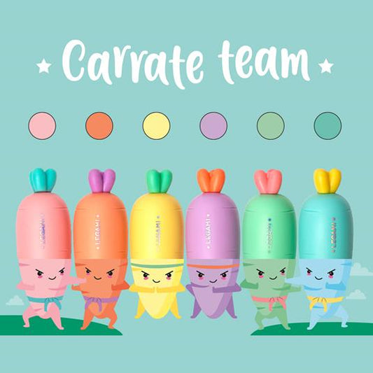 Legami  Set Of 6 Mini Highlighters - Carrot