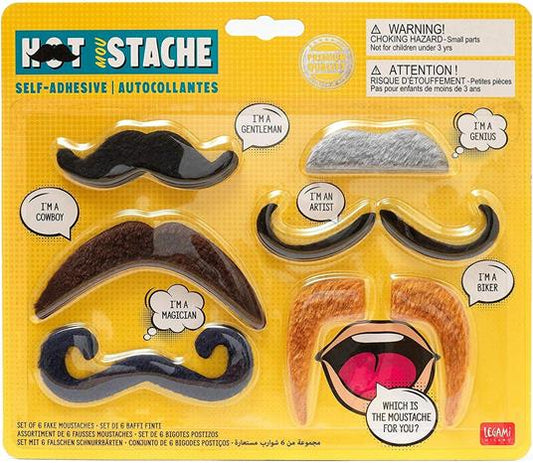 Legami  Set Of 6 Adh. Fake Moustaches