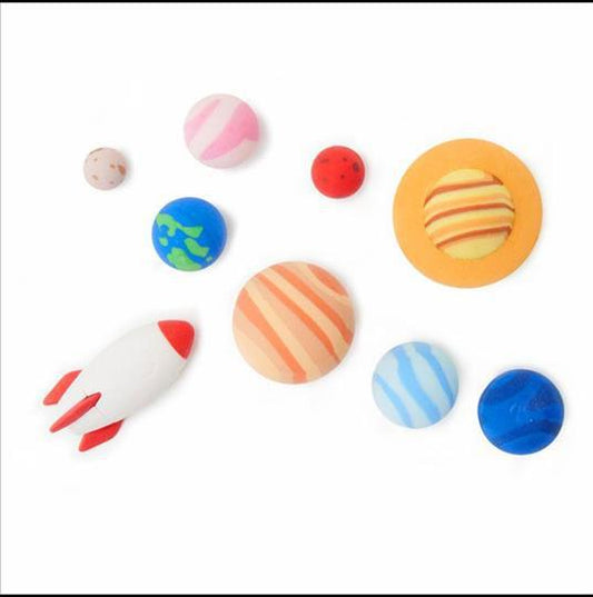 Legami  Set Of 9 Erasers - Solar System