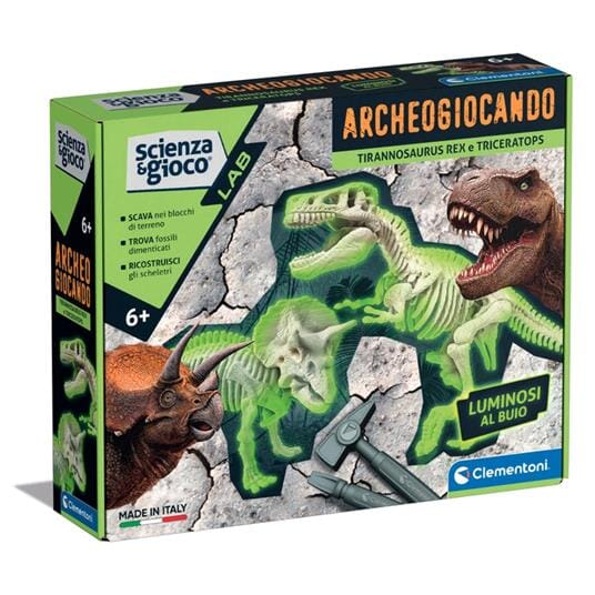 ARCHEOGIOCANDO - T-REX & Triceratopo CLEMENTONI 