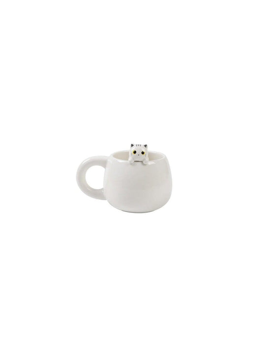 Tazza in ceramica GATTO BIANCO in 3D I TOTAL 