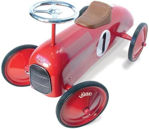 Vilac Auto cavalcabile vintage ROSSA in Metallo toysvaldichiana.it 