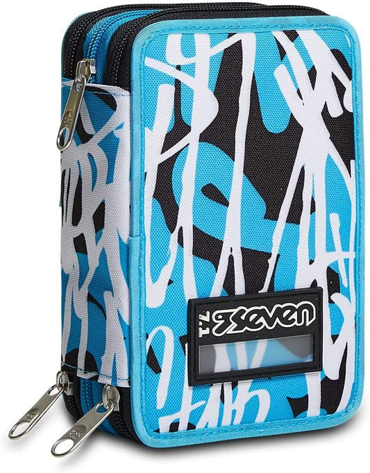 Astuccio scuola Seven 3 zip Dripped Boy toysvaldichiana.it 