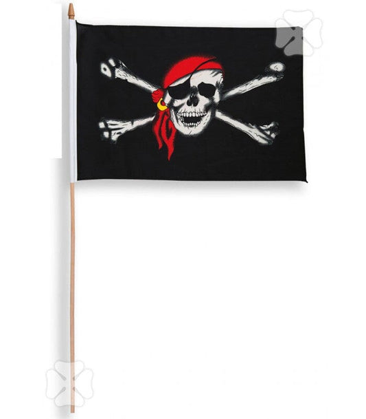 Bandiera Pirata Cm.30x44 Con Asta toysvaldichiana.it 