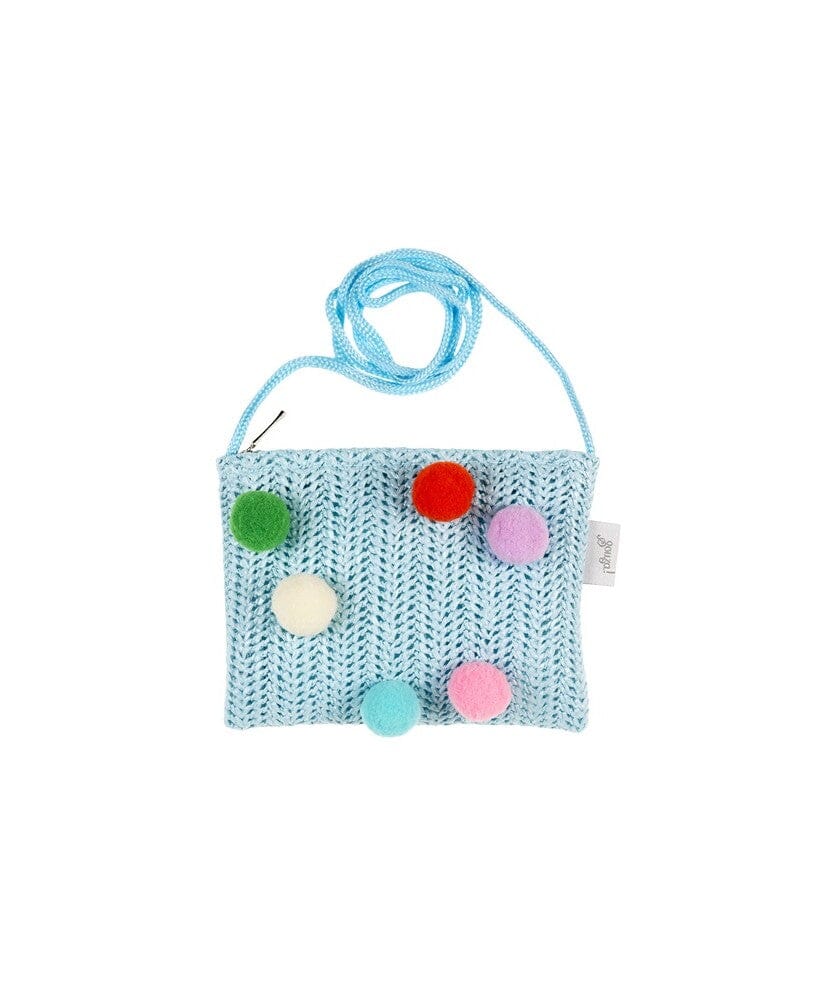 Borsa Julietta Pompom Blue toysvaldichiana.it 