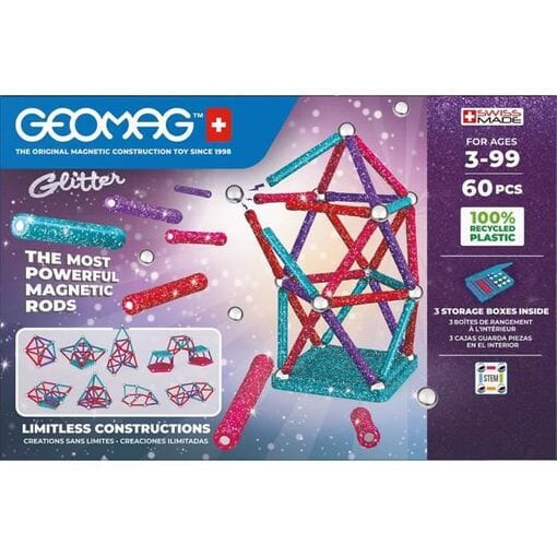 GEOMAG GLITTER 60 pezzi toysvaldichiana.it 