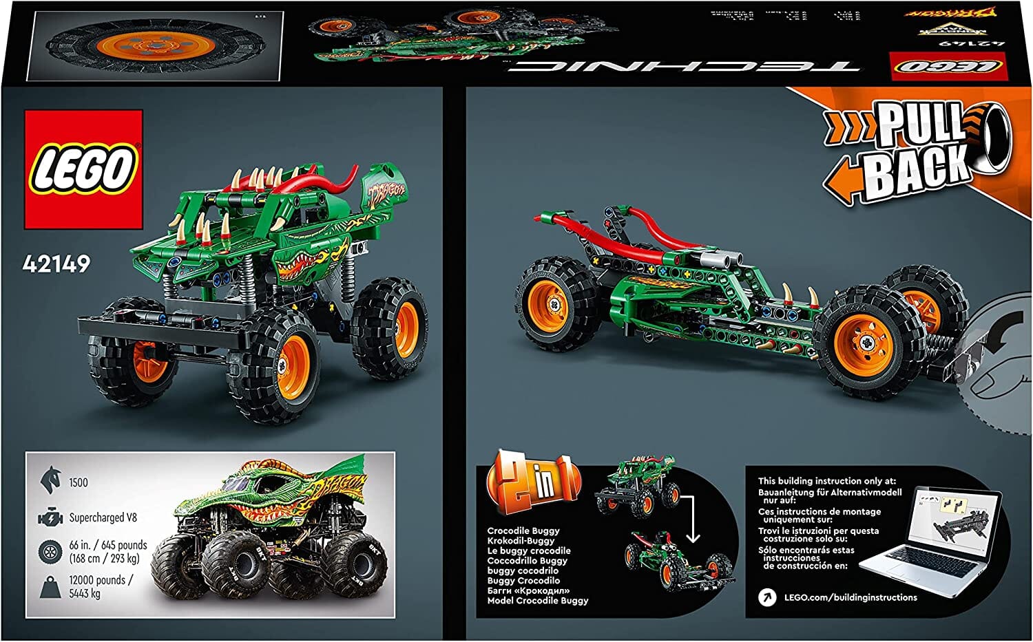 LEGO 42149 Technic Monster Jam Dragon LEGO 