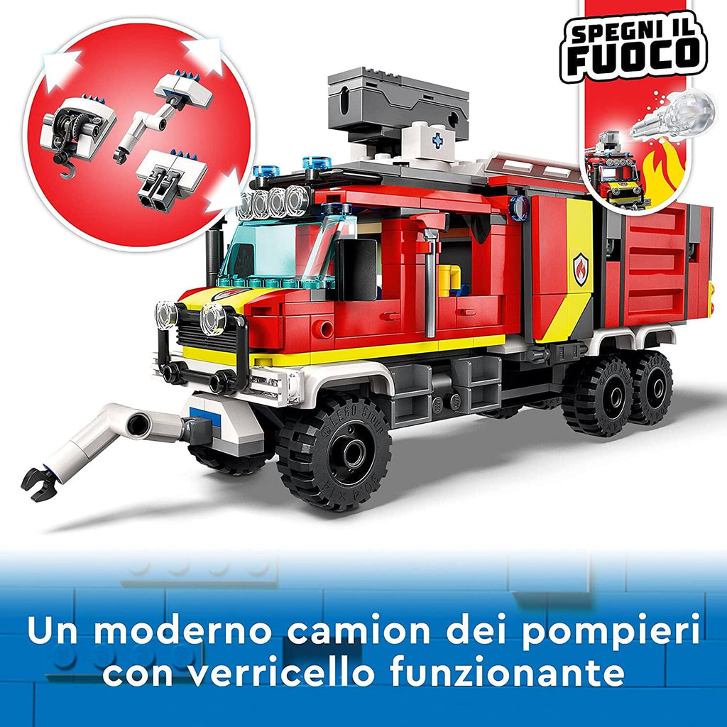CASERMA DEI POMPIERI E AUTOPOMPA CITY FIRE LEGO