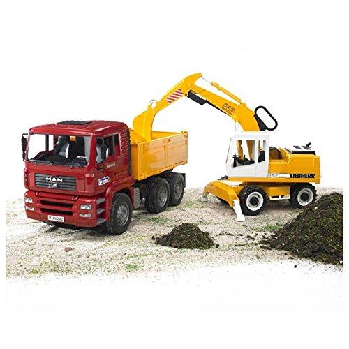 MAN TGA camion con scavatrice Liebherr - toysvaldichiana.it