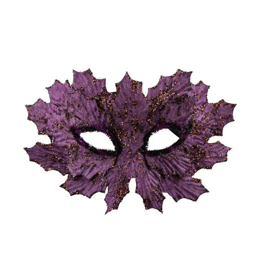 Maschera Foglie Bordeaux In Tessuto CARNIVAL TOYS toysvaldichiana.it 