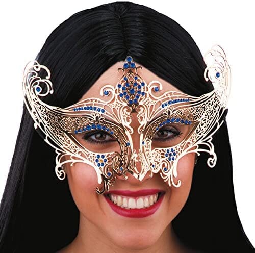 Maschera Oro In Metallo C/Strass CARNIVAL TOYS toysvaldichiana.it 