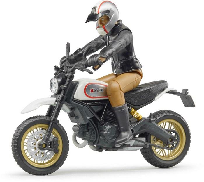 Moto Ducati Scrambler Desert Sled con pilota - toysvaldichiana.it