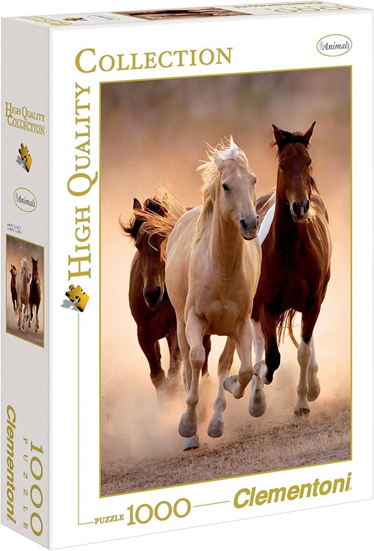 Puzzle Pezzi 1000 Hqc Running Horses toysvaldichiana.it 