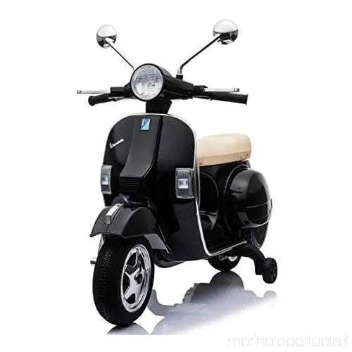 VESPA PX 150 PIAGGIO NERA 12V SUONI, LED, SED. PELLE, RUOTE EVA toysvaldichianasrl 